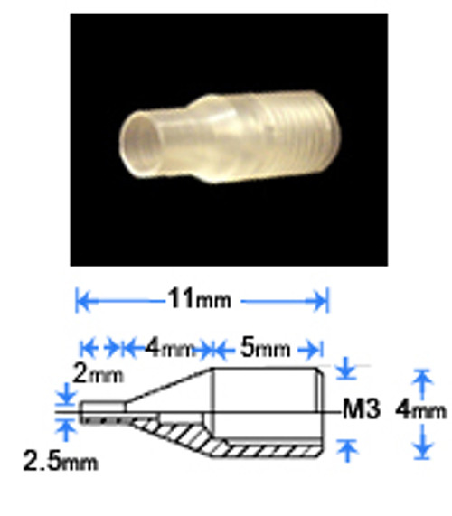 Tip for Small Parts Vacuum Wand - Nozzle - PCTFE - Diameter - 2.5mm