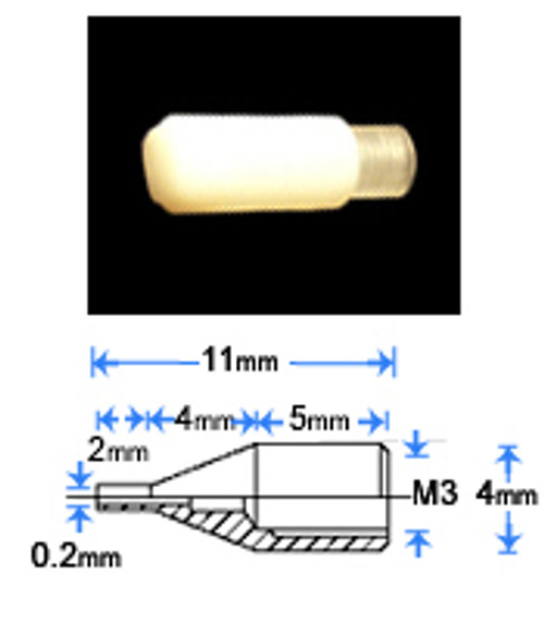 Tip for Small Parts Vacuum Wand - Nozzle - PCTFE - Diameter - 0.2mm