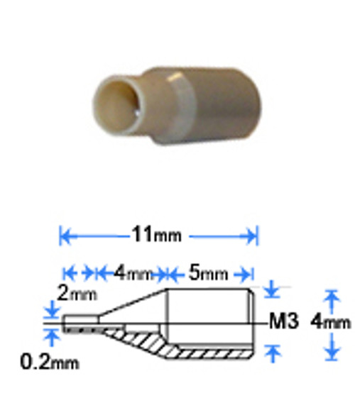 Tip for Small Parts Vacuum Wand - Nozzle - PEEK - Diameter - 0.2mm