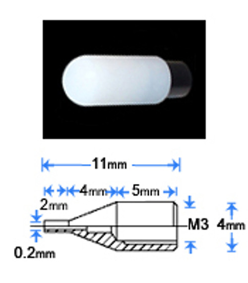 Tip for Small Parts Vacuum Wand - Nozzle - Conductive PEEK - Diameter - 0.2mm