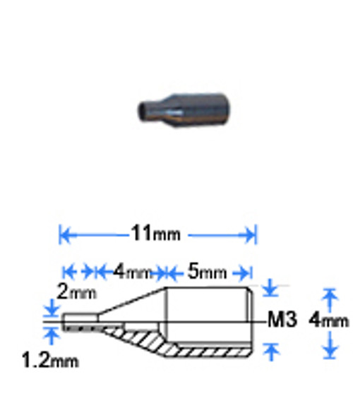 Tip for Small Parts Vacuum Wand - Nozzle - Conductive Nylon - Diameter - 1.2mm