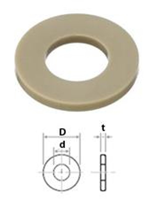 Peek Metric Washer - M8 - 100 pcs/pkg
