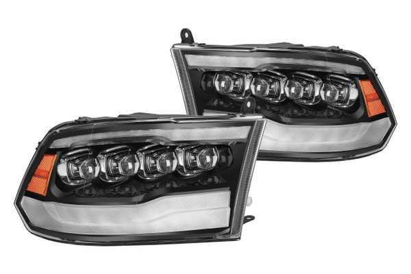 ARex Nova LED Headlights: Dodge Ram (09-18) - Jet Black (Set)