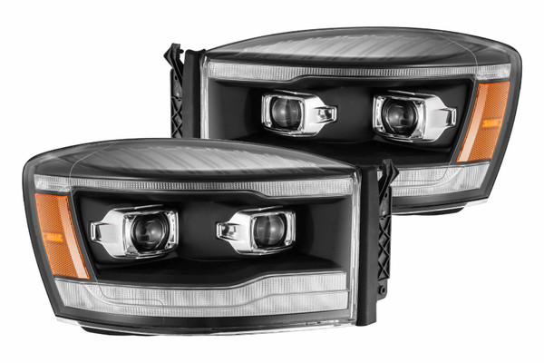 ARex Luxx LED Headlights: Dodge Ram (09-18) (19+ HD Look) - Alpha-Black (Set)