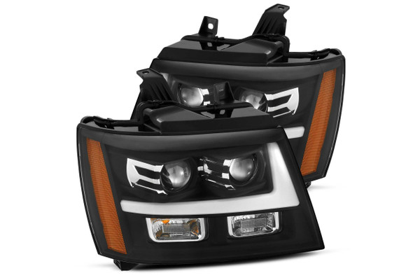 ARex Pro Halogen Headlights: Chevy Tahoe/Suburban/Avalanche (07-13) - Jet Black (Set)