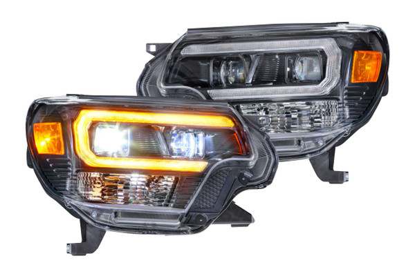 XB Hybrid LED Headlights: Toyota Tacoma (12-15) (Pair / ASM / Amber DRL)