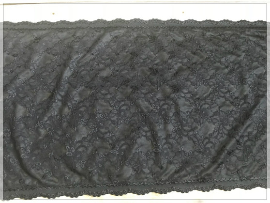 Ultra wide Black Lace Trim