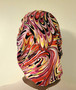 SWIRL DESIGN HAIR BONNET, BLACK BAND