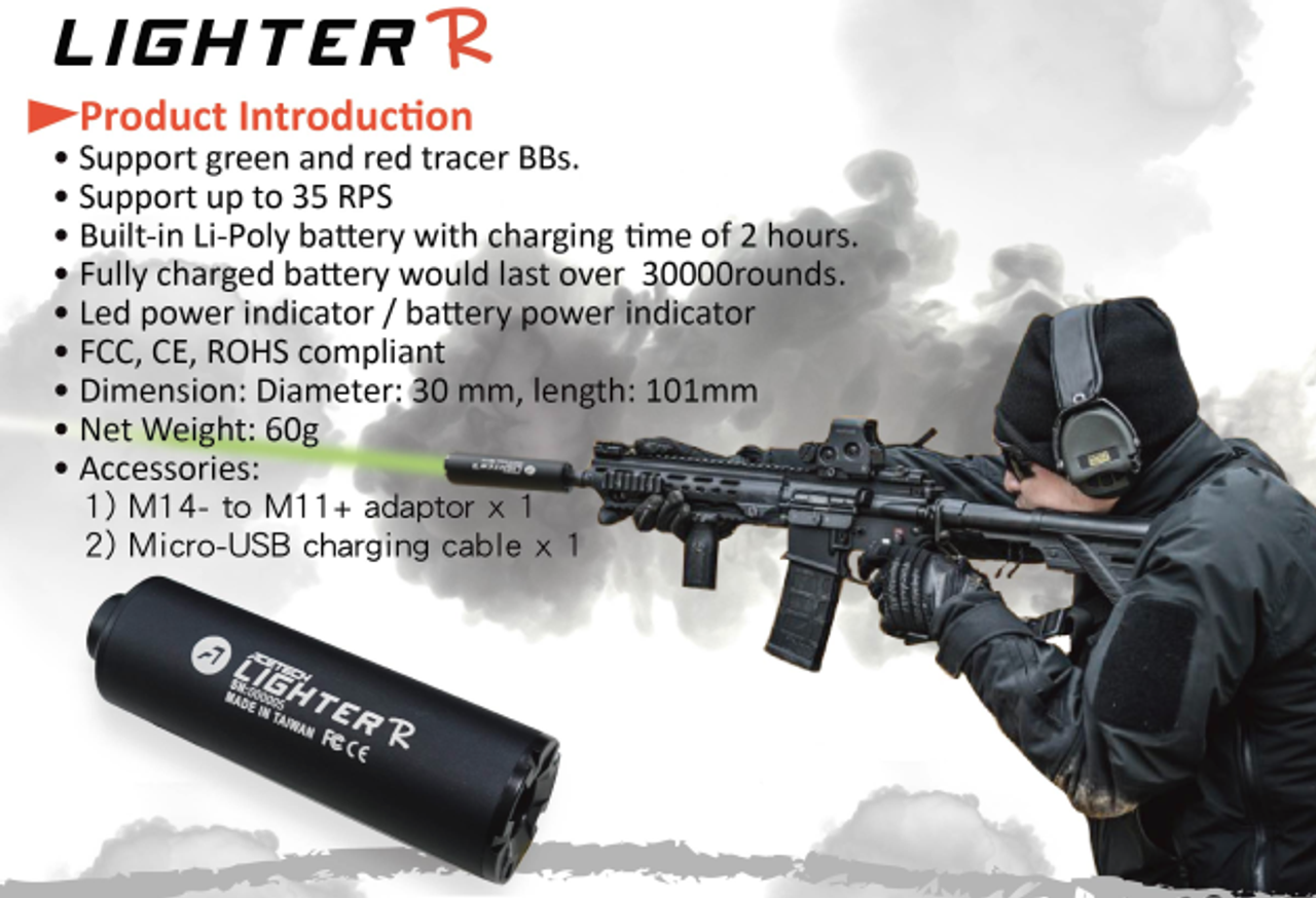 ACETECH LIGHTER R AIRSOFT TRACER UNIT at mir tactical