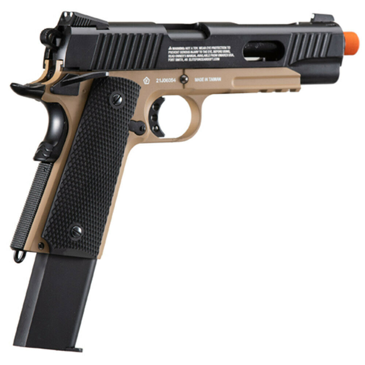 Elite Force 1911 Legacy Edition Tac Co2 Gas Blowback Airsoft Pistol Black Tan Mir Tactical 1816