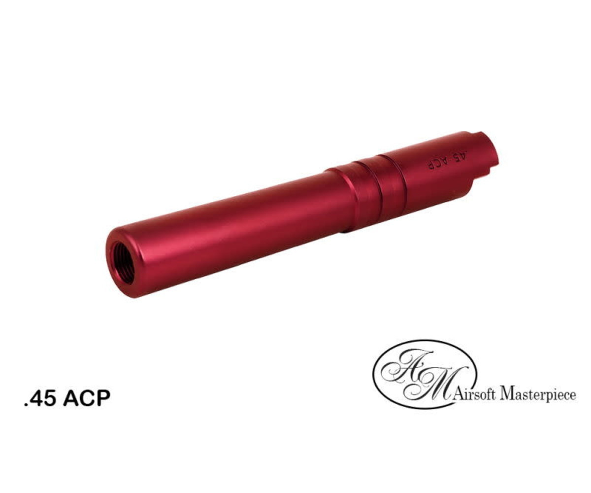 AIRSOFT MASTERPIECE ALUMINUM .45 ACP THREADED BARREL FOR HI-CAPA