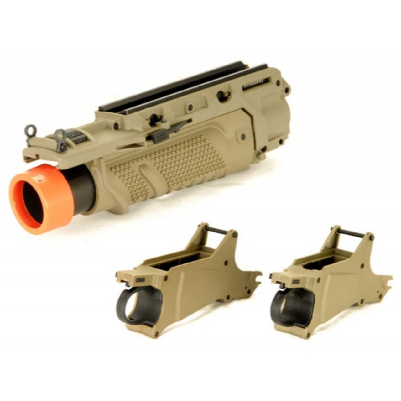 LANCER TACTICAL EGLM MK16 STYLE AIRSOFT GRENADE LAUNCHER - TAN 