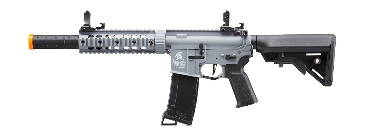 LANCER TACTICAL GEN 3 M4 CARBINE SD AEG AIRSOFT RIFLE - GREY - MiR