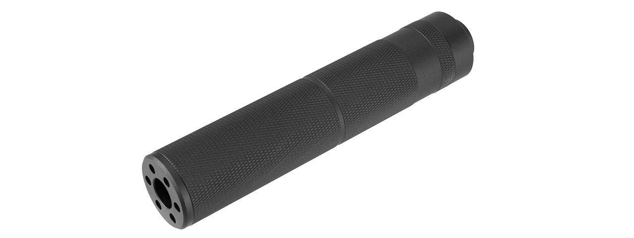 LANCER TACTICAL 155MM ALUMINUM KNURLED MOCK SUPPRESSOR - BLACK