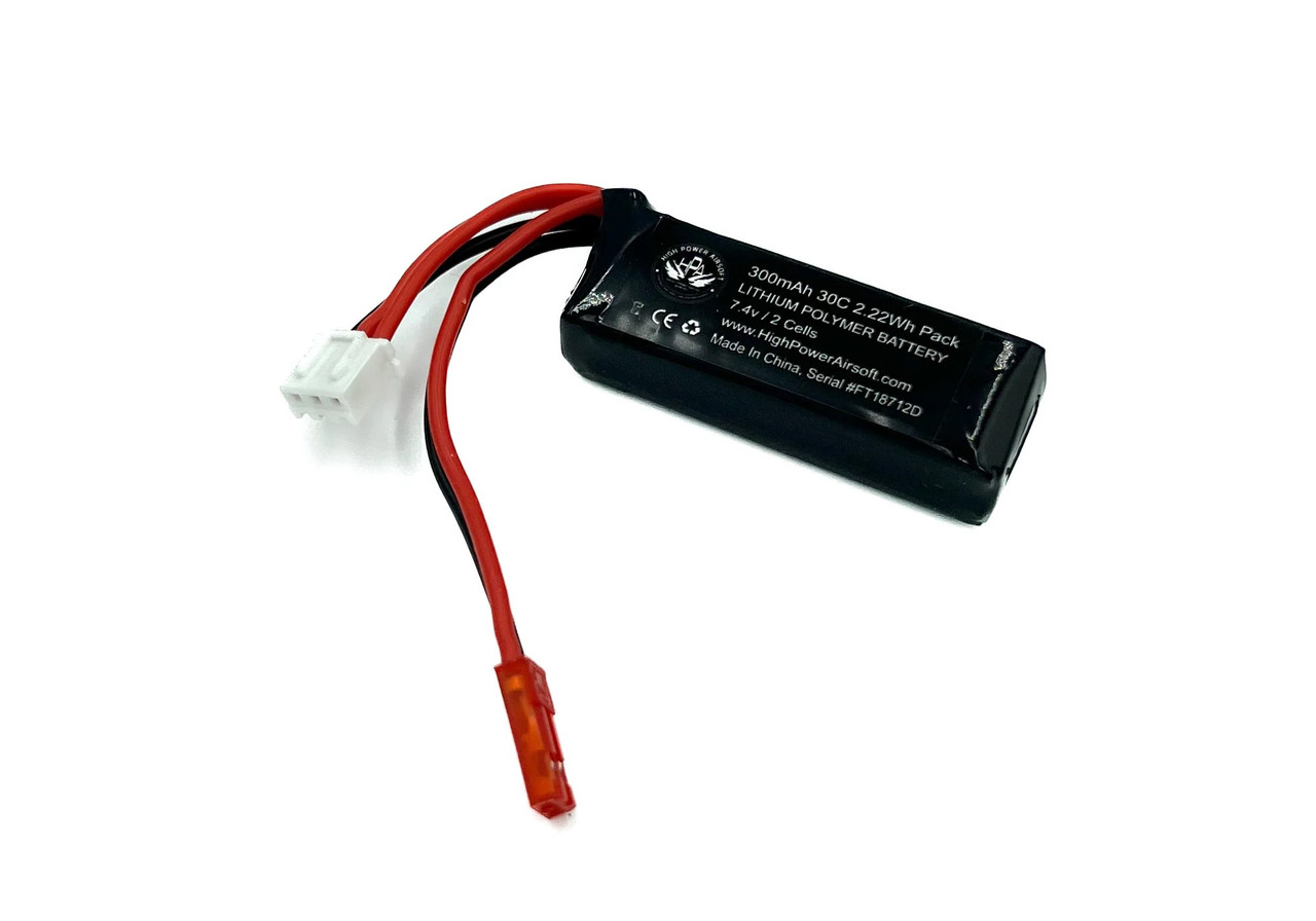 HPA 7.4V 300MAH LI-PO BATTERY FOR HPA UNIT - JST CONNECTOR - MiR Tactical