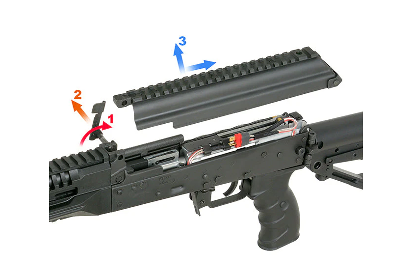 ARCTURUS AK12 MODERNIZED FE AEG AIRSOFT RIFLE - BLACK - MiR Tactical