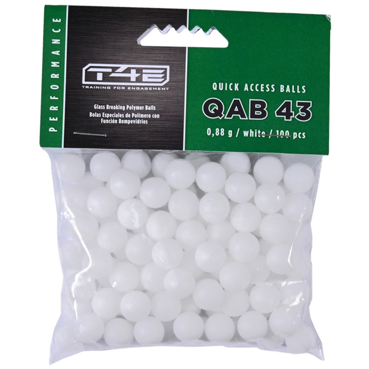 UMAREX T4E QUICK ACCESS BALLS .43 CAL 100 COUNT WHITE - MiR Tactical