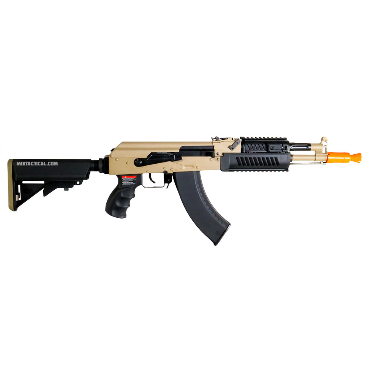 Gandg Rk104 Etu Ak Airsoft Carbine Aeg Black And Fde Package Includes