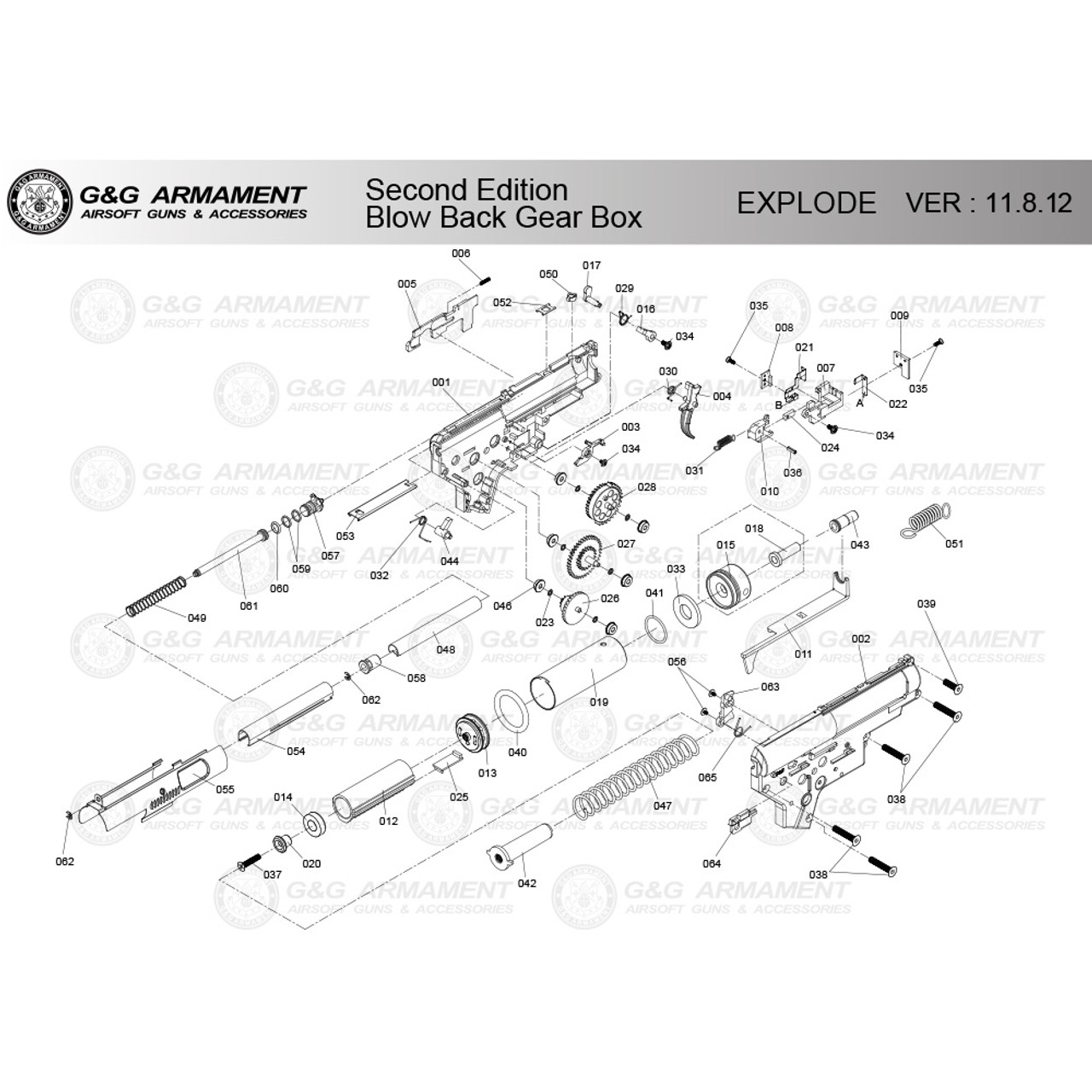 airsoft gearbox diagram