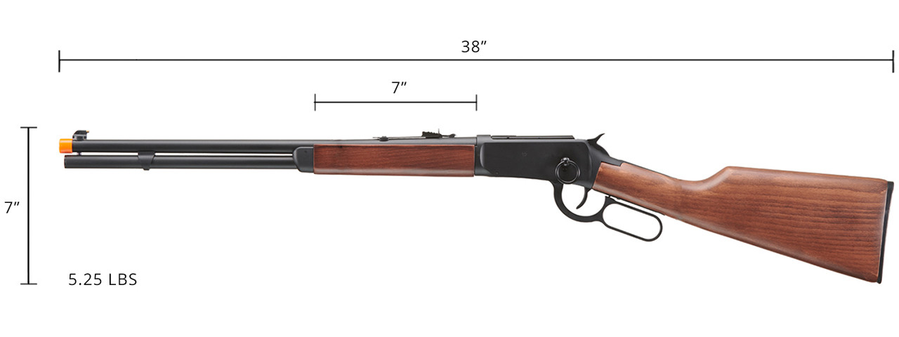 DOUBLE BELL M1894 CO2 POWERED LEVER ACTION AIRSOFT RIFLE BLACK / WOOD