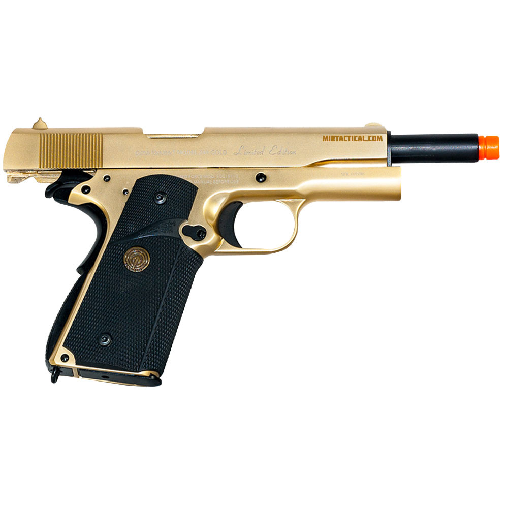 24K GOLD 1911 CLASSIC GBB AIRSOFT PISTOL low price of 157.24