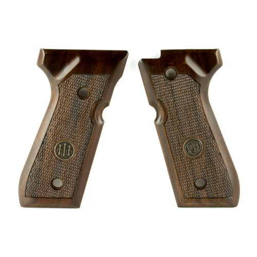 Beretta Grips 92 96fs Wood Chkrd