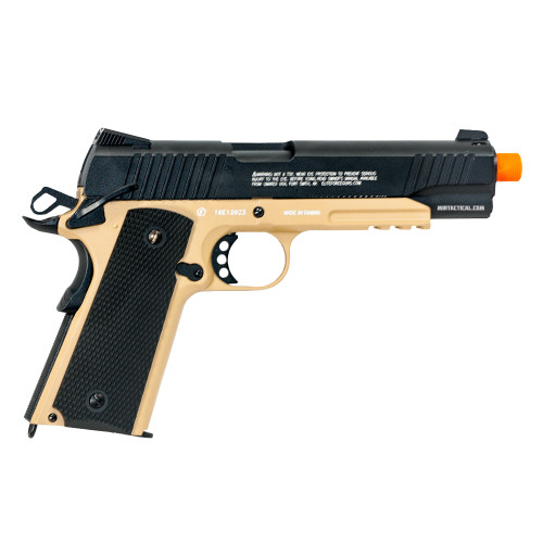 ELITE FORCE 1911 TACTICAL GEN 3 CO2 BLOWBACK AIRSOFT PISTOL - BLACK/DARK EARTH BROWN