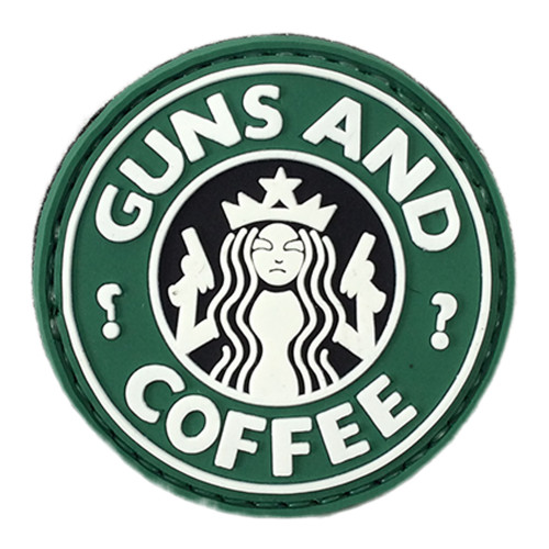 GUNS AND COFFEE PVC PATCH