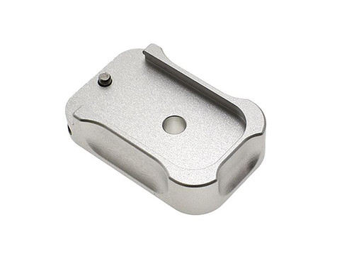 COWCOW TACTICAL G-SERIES MAGBASE FOR MARUI GBB PISTOL - SILVER