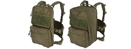 LANCER TACTICAL QD CHEST RIG WITH LIGHTWEIGHT BACKPACK - OLIVE DRAB