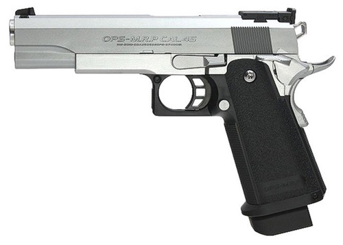 TOKYO MARUI HI-CAPA 5.1 TACTICAL CUSTOM GREEN GAS BLOWBACK AIRSOFT PISTOL - SILVER