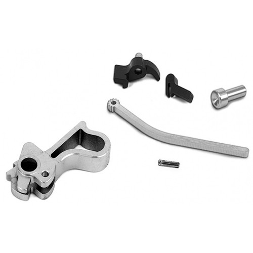 AIRSOFT MASTERPIECE CNC STEEL HAMMER & SEAR SET FOR MARUI HI-CAPA INFINITY COMMANDER SILVER