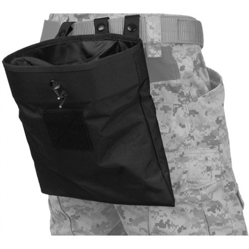LANCER TACTICAL NYLON LARGE FOLDABLE DUMP POUCH - BLACK