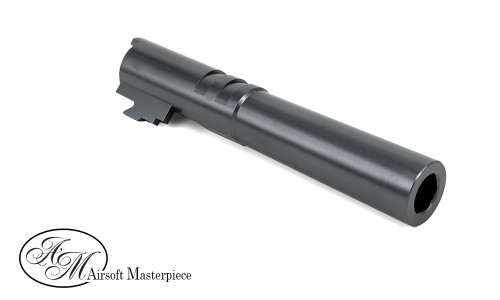 AIRSOFT MASTERPIECE STEEL OUTER BARREL WITH THREADS FOR HI-CAPA 4.3 GBB PISTOLS BLACK