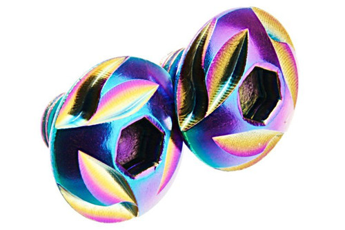 COWCOW STAINLESS STEEL GRIP SCREW FOR TM HI-CAPA GBB AIRSOFT PISTOLS - RAINBOW