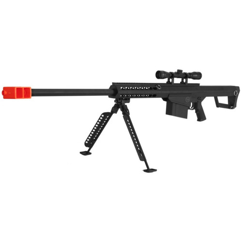 LANCER TACTICAL LT-20BAB SPRING RIFLE W/ SCOPE & BI-POD BLACK