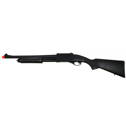 GOLDEN EAGLE M870 VARIABLE 3/6 SHOT PUMP ACTION GAS AIRSOFT SHOTGUN - BLACK