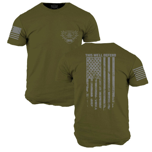 MIR `THIS WE`LL DEFEND` TSHIRT OLIVE D for $22.99 at MiR Tactical