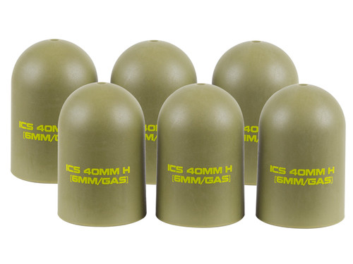 ICS 40mm Light waight granade 6mm 2個セット ICS GRENADE CAPS FOR LIGHTWEIGHT 40MM - 6 PIECE SET - MiR Tactical