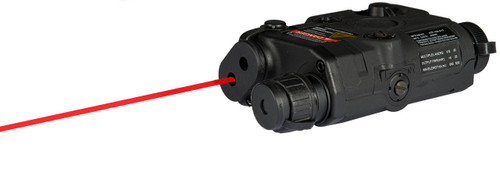 UK ARMS PEQ-15 LED WHITE LIGHT AND RED LASER WITH IR LENS - BLACK