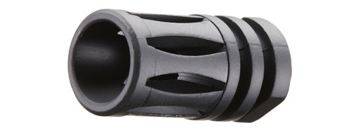 LANCER TACTICAL STEEL M4/M16 BIRD CAGE 14MM CCW MOCK FLASH HIDER - BLACK