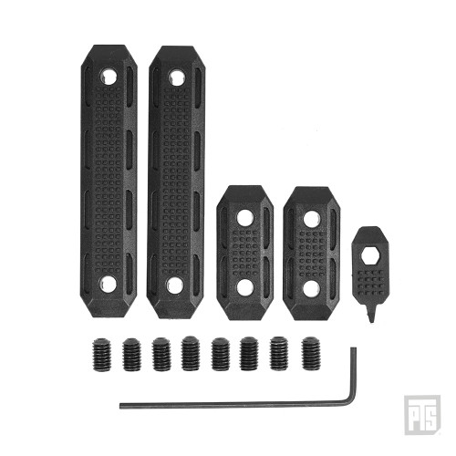 PTS ENHANCED POLYMER M-LOK RAIL COVER SET - BLACK