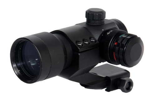 LANCER TACTICAL RED / GREEN DOT SCOPE W/ CANTILEVER MOUNT & 4 RETICLES - BLACK