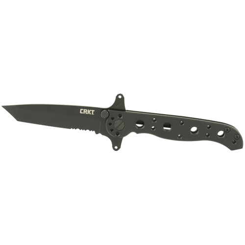 COLUMBIA RIVER KNIFE & TOOL M16 MANUAL FOLDING KNIFE SERRATED TANTO BLADE WITH DUAL THUMB STUD - STAINLESS STEEL HANDLE