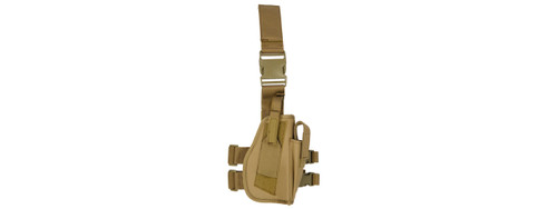 LANCER TACTICAL DROP LEG PISTOL HOLSTER 600D NYLON - TAN