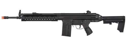 LCT LC-3 AR AEG AIRSOFT RIFLE W/ RIS HANDRAIL AND AR STOCK - BLACK