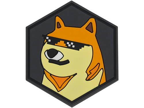 "COOL DOGE" HEXAGON PVC PATCH