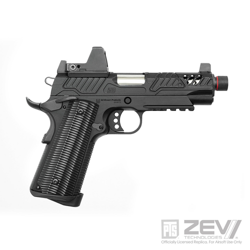 PT ZEV OZ9/ED BROWN EB1911 (STANDARD VERSION) GAS BLOWBACK AIRSOFT PISTOL - BLACK