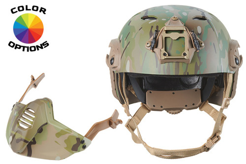 FMA FAST SF BUMP HELMET W/ HALF MASK ATTACHMENT