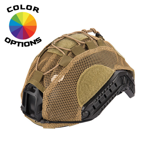 LANCER TACTICAL BUMP HELMET MESH COVER W/ HOOK AND LOOP
